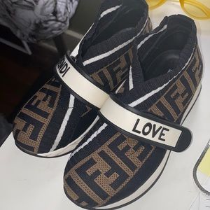 FENDI KIDS FF SLIP ON SNEAKER